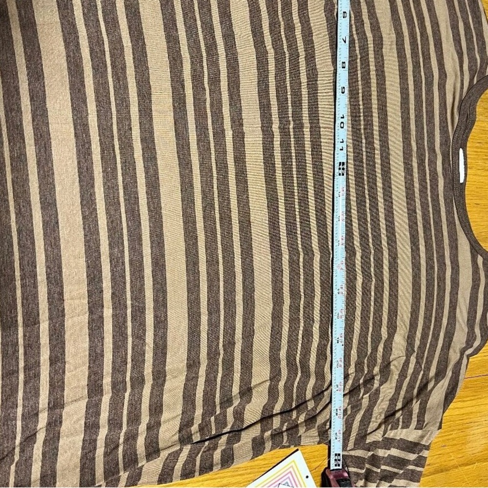 Casual Striped Brown and Tan Men's Tee